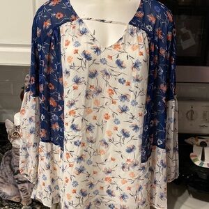 Z womens DR2 lined long sleeve blouse plus size 2X.